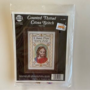 New I Need Thee Cross Stitch